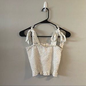 Pacsun Ruffled Polka Dot Crop Top
